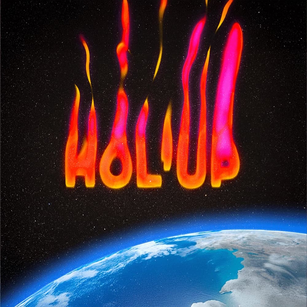 HOL'UP brand campaign, product in outer space visual