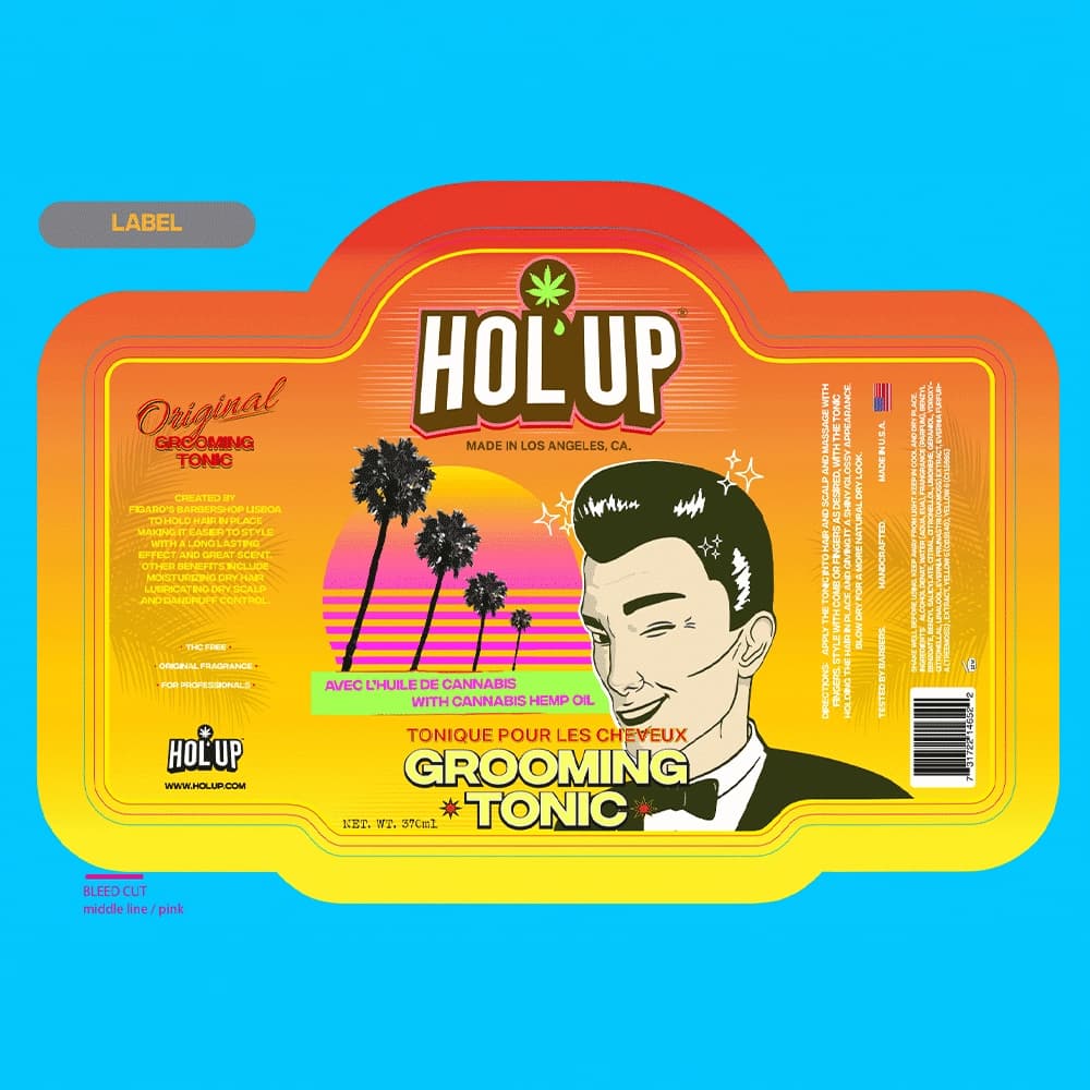 Product label design, clean packaging artwork
