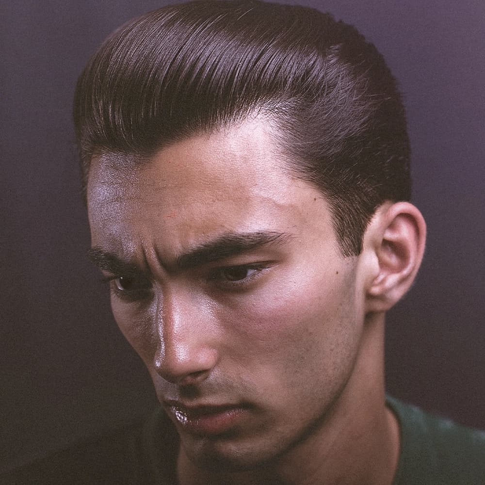 Barbershop haircut editorial portrait