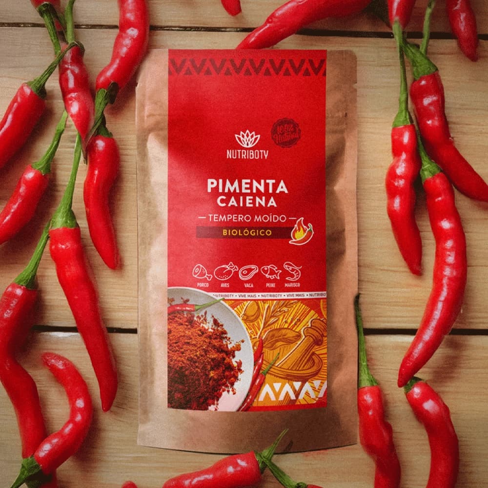 Cayenne pepper spice product, studio photography