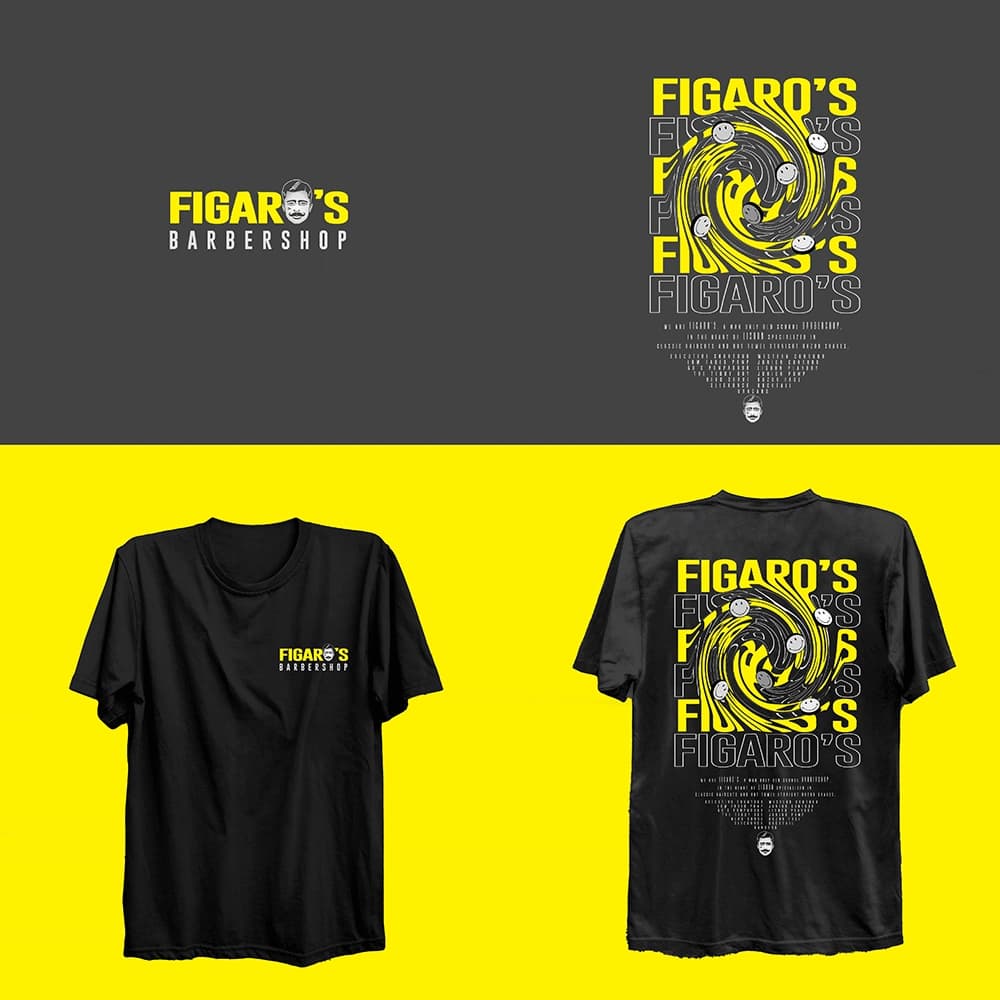 T-shirt product with measurement guide, apparel design